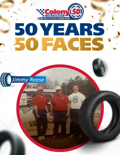 colony tire & service, celebrating 50 years