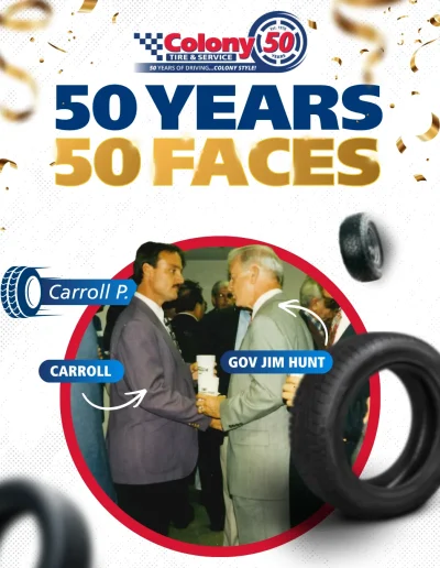 colony tire & service, celebrating 50 years
