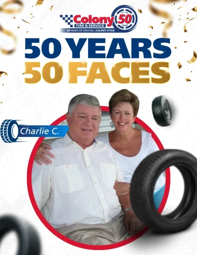 colony tire & service, celebrating 50 years
