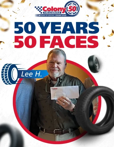 colony tire & service, celebrating 50 years