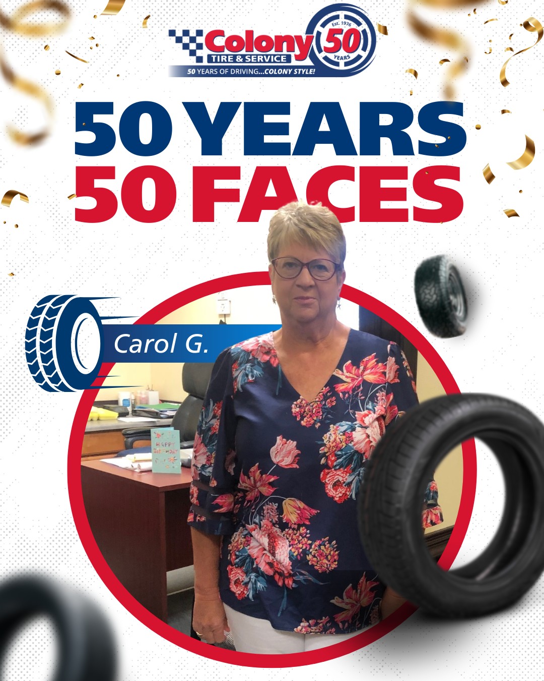 colony tire & service, celebrating 50 years