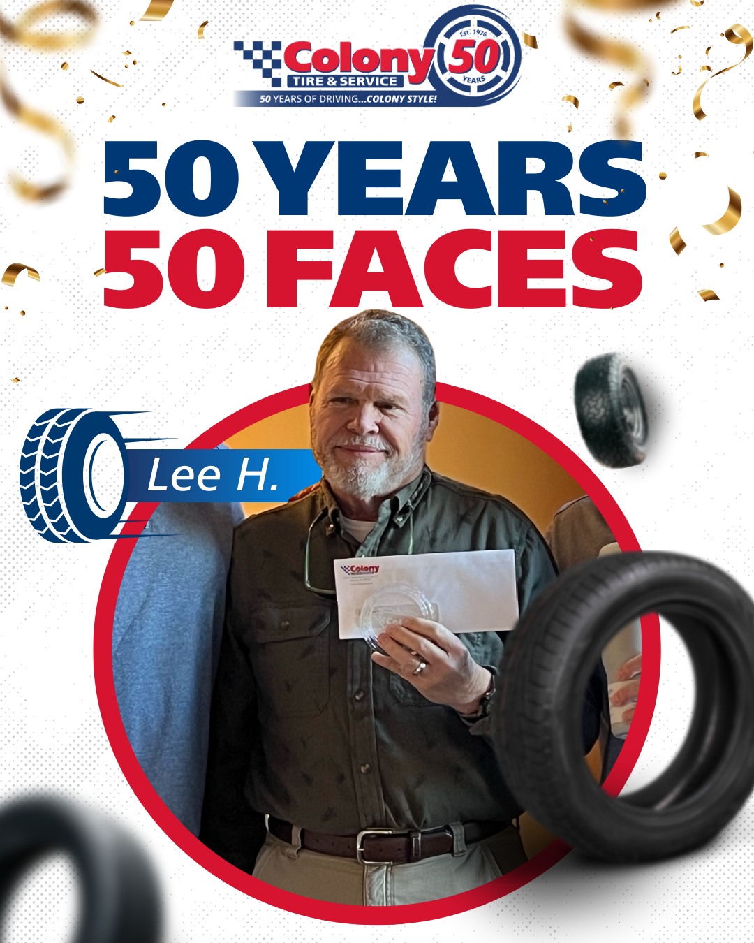 colony tire & service, celebrating 50 years