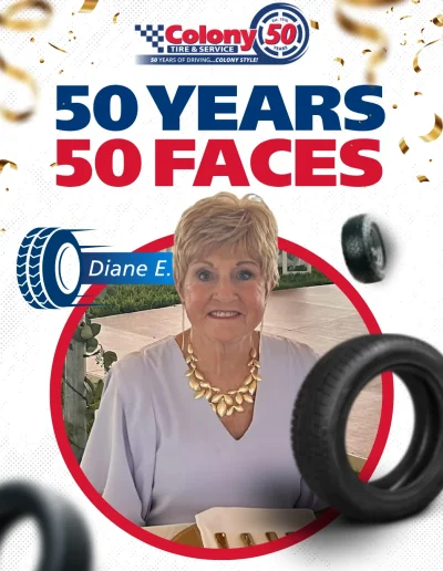 colony tire & service, celebrating 50 years
