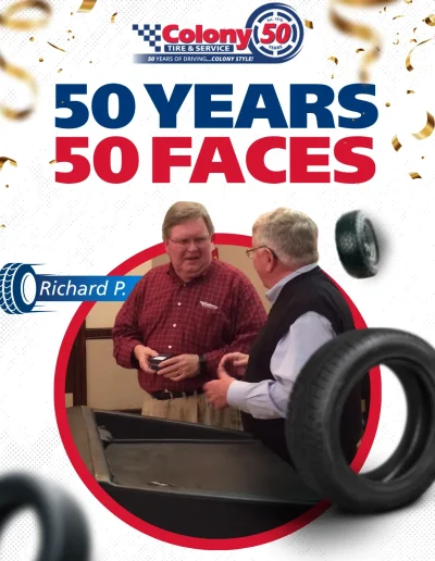 colony tire & service, celebrating 50 years